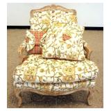 1199	HARDEN FRENCH COUNTRY UPHOLSTERED ARMCHAIR, APPROXIMATELY 32 IN X 29 IN X 38 IN																