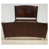 1203	HICKORY & WHITE *GRAMERCY* ART DECO STYLE KING SIZE BED, APPROXIMATELY 68 IN X 84 IN X 58 IN HI