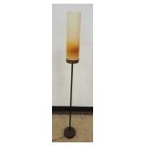 1210	MID CENTURY MODERN FLOOR LAMP W/CORRUGATED PLASTIC SHADE, SHADE DISCOLORED AT BASE, APPROXIMATE