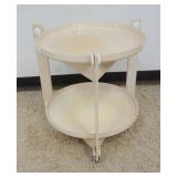 1211	GUZZANI BAR TROLLEY/CART DESIGNED BY LUIGI MASSONI ON CASTERS W/2 REMOVABLE TRAYS, SOME DISCOLO