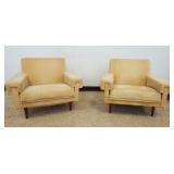 1213	VINTAGE MID CENTURY MODERN UPHOLSTERED ARMCHAIRS, EACH APPROXIMATELY 29 IN X 33 IN X 27 IN HIGH