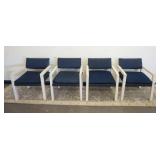 1221	SET OF 4 MID CENTURY MODERN UPHOLSTERED CHAIRS, EACH APPROXIMATELY 24 IN X 24 IN X 30 IN HIGH		