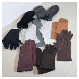 (9pc) ASSORTED VINTAGE AND CONTEMPORARY LADIES GLOVES INCLUDING RALPH LAUREN