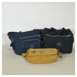 (3pc) TRIO OF KIPLING CRINKLED NYLON HANDBAGS