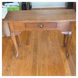 QUEEN ANNE STYLE OAK CONSOLE TABLE
