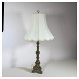 VINTAGE ORNATE NEOCLASSICAL STYLE CAST BRASS TABLE LAMP