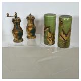 (4pc) TWO SETS OF MID-CENTURY SALT AND PEPPER SHAKERS