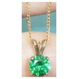 14K pendant & chain