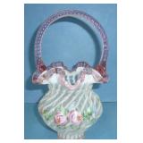 Fenton art glass basket
