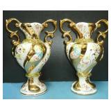 2 Capodimonte vases