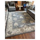 Modern Blue Wool Area Rug