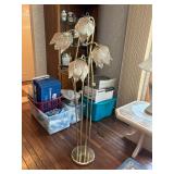 Brass Lotus 4-Light Floor Lamp