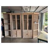 Stanley Furn $-Section Wall Unit with two Curios & Coner Shelves