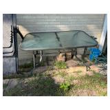 Glass top Patio Table