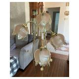Brass Lotus 4-Light Floor Lamp
