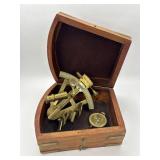 Unique Antique Items like this Sextant & Compass Set