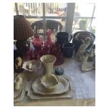 Lenox, cranberry glass