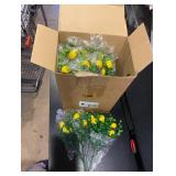 Tigeen 12 Pack Lemons for Decoration Fake Lemons Branches Yellow