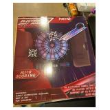 Electronic Dart Board Cabinet Set, Illuminated Target Soft Tip Dartboard
