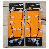 Set of 2 Happy Halloween Light-Up Mini Ghost Necklaces x2
