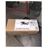 Hugger 44 in. LED Indoor Matte Black Ceiling Fan with Light Kit