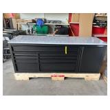 84 in. W x 24 in. D 9-Drawer Heavy-Duty Mobile Workbench