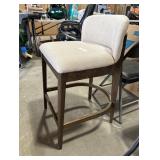 Upholstered Solid Wood Frame Counter Stool