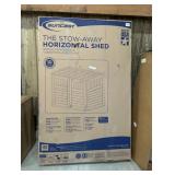 Suncast The Stow-Away 6 ft. x 4 ft. Resin Horizontal Pent Storage Shed with Floor Kit