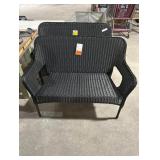 Eastlake Black Wicker Outdoor Stack Loveseat