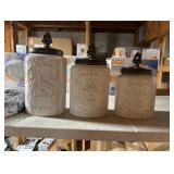 3 piece ceramic canister set