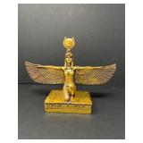 Egyptian Isis Gold-Coloured 6.5in Tall Statue with Wings