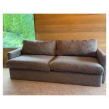 Contemporary Grey Tweed Upholstered Sofa