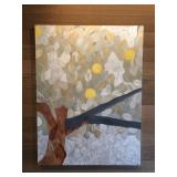 Abstract Acrylic Tree Original Painting with Metallic Accents