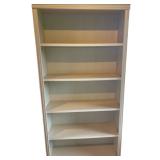 Off White 5 Shelf Wooden Bookcase for Your Office - No. 2