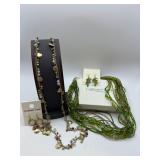 Coldwater Creek Beaded Charm & Multi-Strand Necklace Set