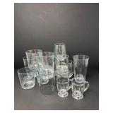 Assorted Clear Glass Tumblers & Drinking Glasses