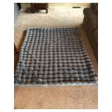 Frye Grey Soft Bubble-Texture Blanket