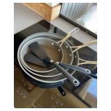 J.A. Henckels 3-Piece Nonstick Fry Pan Set with Spatulas