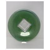 Emerald Green Art Glass Charger Plate