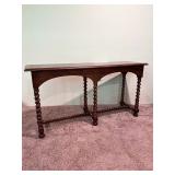 Oak Barley Twist Console Table