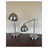 Pair of Vintage Chrome Swing Arm Desk Lamps