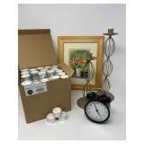 Home Décor Ensemble — Votives, Taper Holders & Original Art
