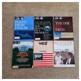 Vintage LOOK magazines and John F. Kennedy-related publications, including assassination coverage.