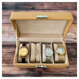 Wristwatch collection including a Tissot Seastar automatic and Timex Indiglo.