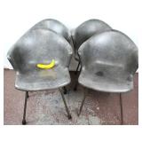 Lot # : 1 - Mid-Century Cole Steel Fiberglass Shell Chairs