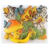 Lot # : 1 - Rene Bernard Enamel On Copper Owl Art