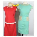 Lot # : 4 - 1960s Wool Knit Skirt & Top Sets