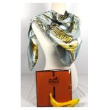 Lot # : 210 - 70s Hermes "Etriers" F de La Perriere Silk Scarf