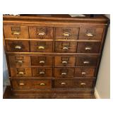 Twenty Drawer Quarter Sawn Oak Filing Cabinet
