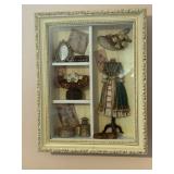 Arister Gifts Victorian Fashion Dress and Accessories Framed Shadow Box 3D Diorama